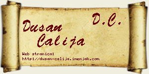 Dušan Čalija vizit kartica